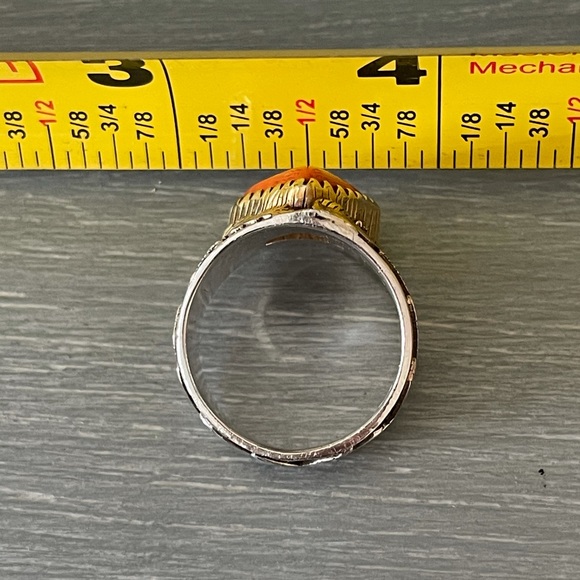 ⭐️ Coral Sterling Silver Ring - Picture 10 of 13